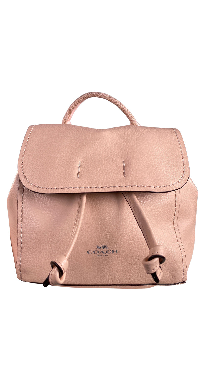 Mochila Mini Cuero Rosa