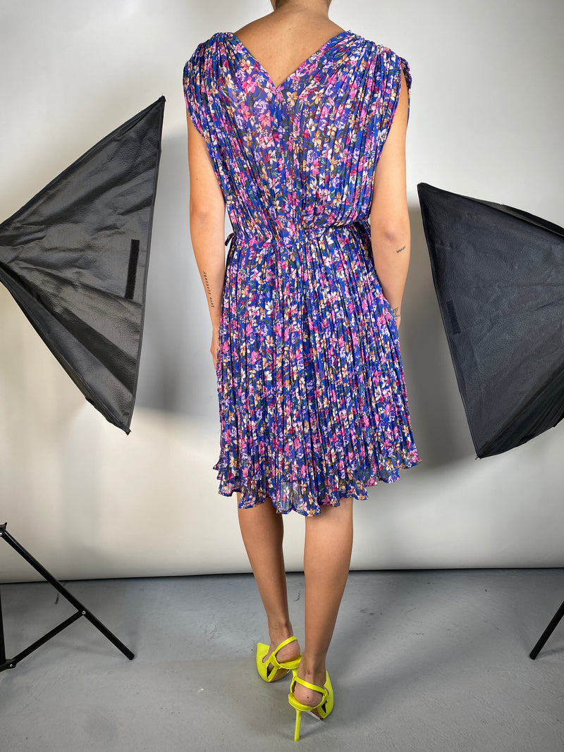Vestido Plisado Floreado