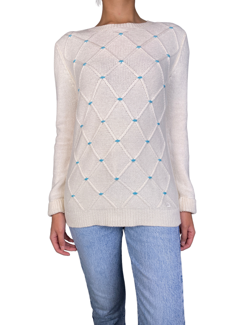 Sweater Blanco Rombos