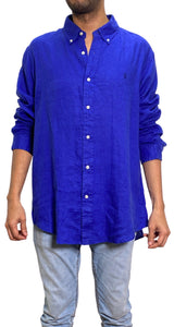 Camisa Lino Azul