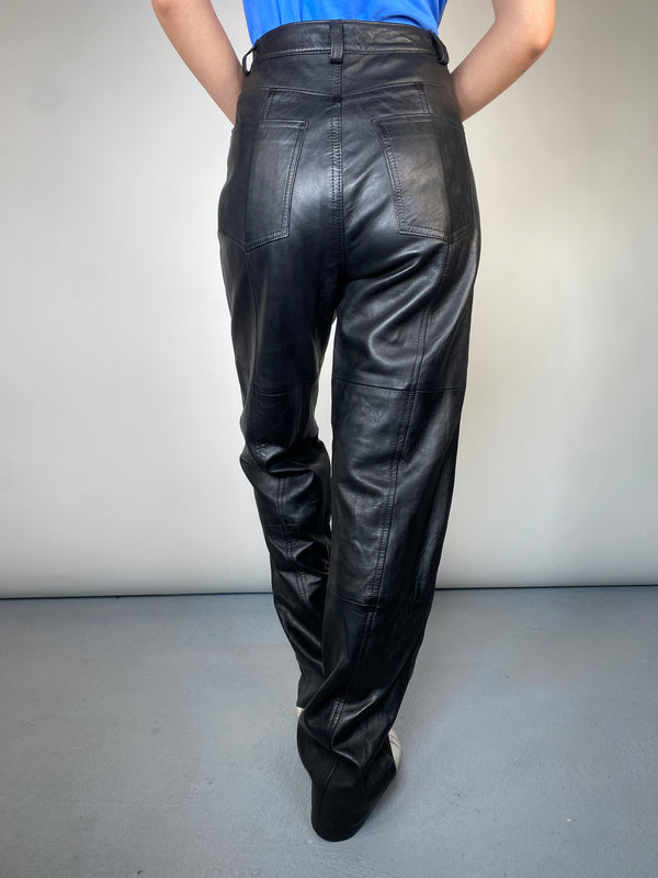 Pantalón Cuero Negro