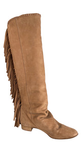 Botas Cuero Con Flecos