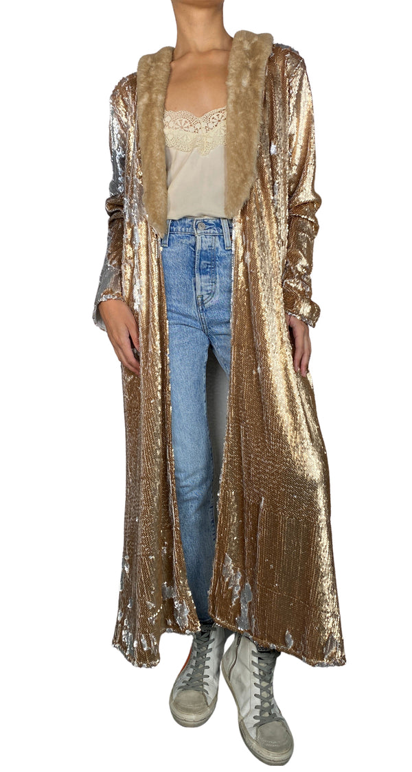 Kimono Lentejuelas Bronce Blank NYC by Magma