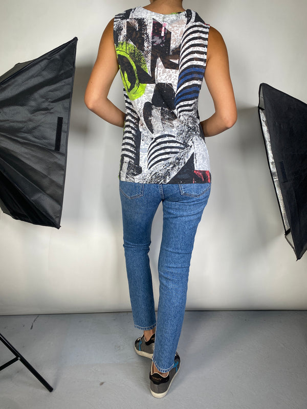 Polera Estampada Multicolor
