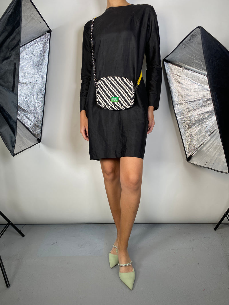 Bandolera Tejida Blanco y Negro