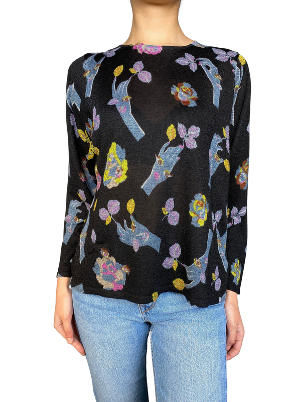 Sweater Delgado Fibras Metalizadas