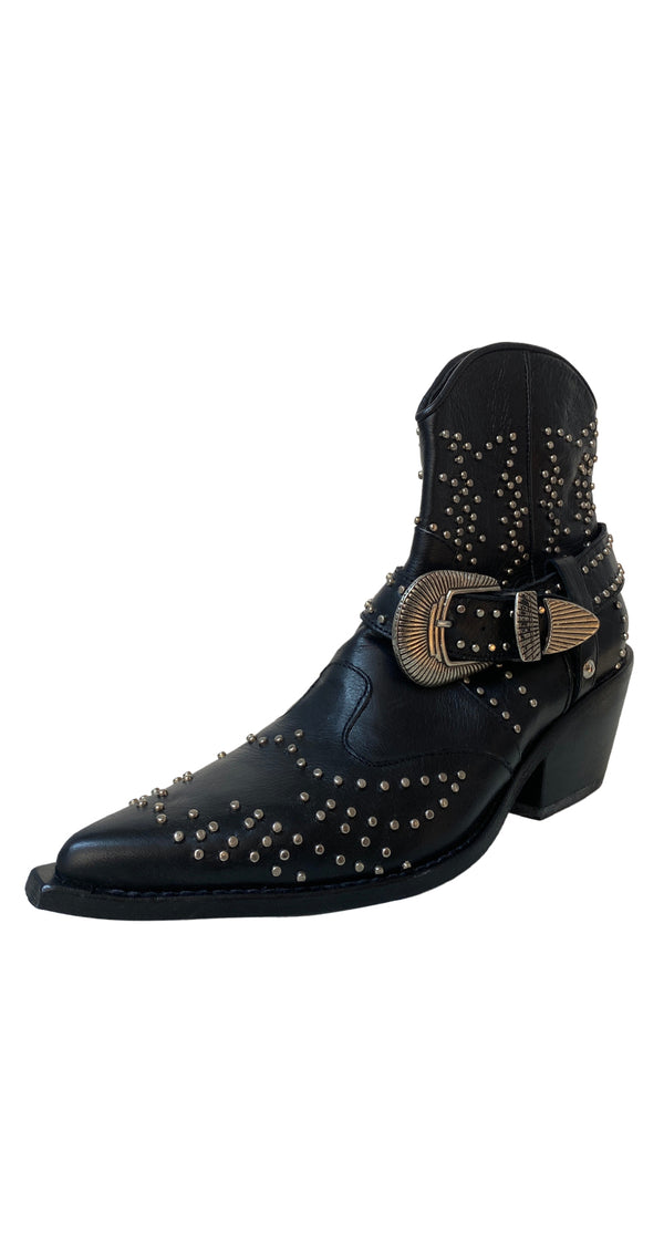 Botines Cuero Negro