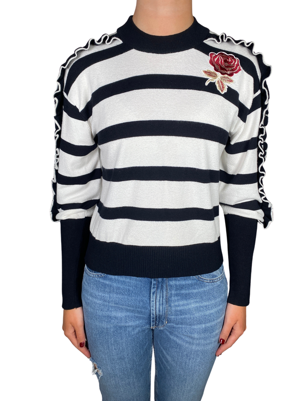 Sweater Blanco y Negro