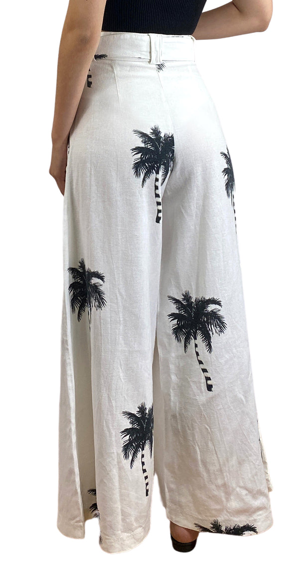 Pantalón Blanco Palmeras