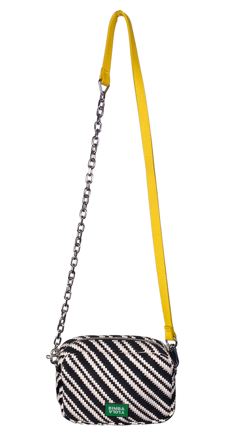 Bandolera Tejida Blanco y Negro