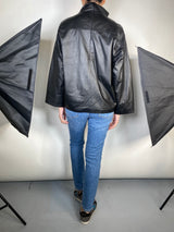 Blusa Oversize Cuero Negro