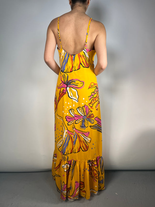 Vestido Amarillo Flores