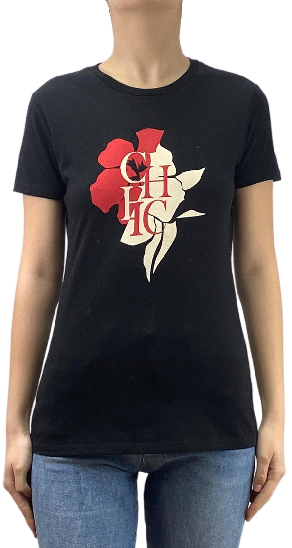Polera Negraa Estampada