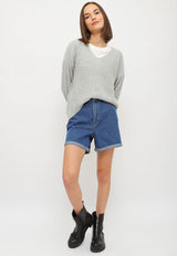 Sweater Jacqueline de Yong Gris - Calce Holgado