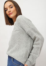 Sweater Jacqueline de Yong Gris - Calce Holgado