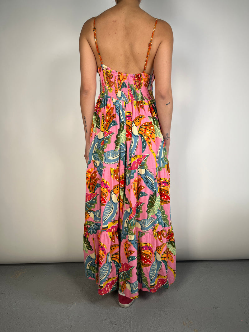 Vestido Lino  Y Viscosa
