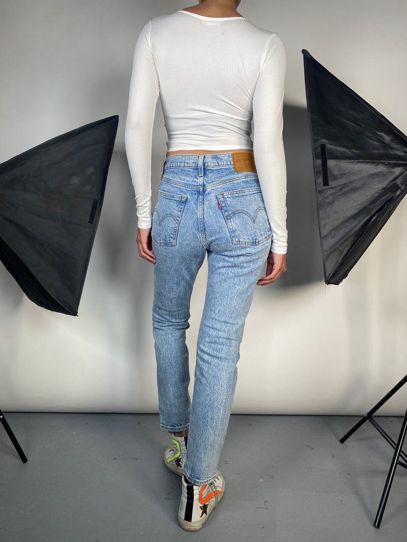 Polera Blanca Manga Larga