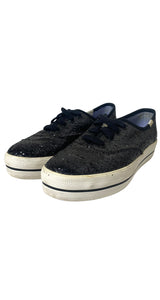 Zapatilla Negra Glitter
