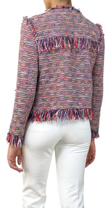 Chaqueta Tweed Flecos Multicolor