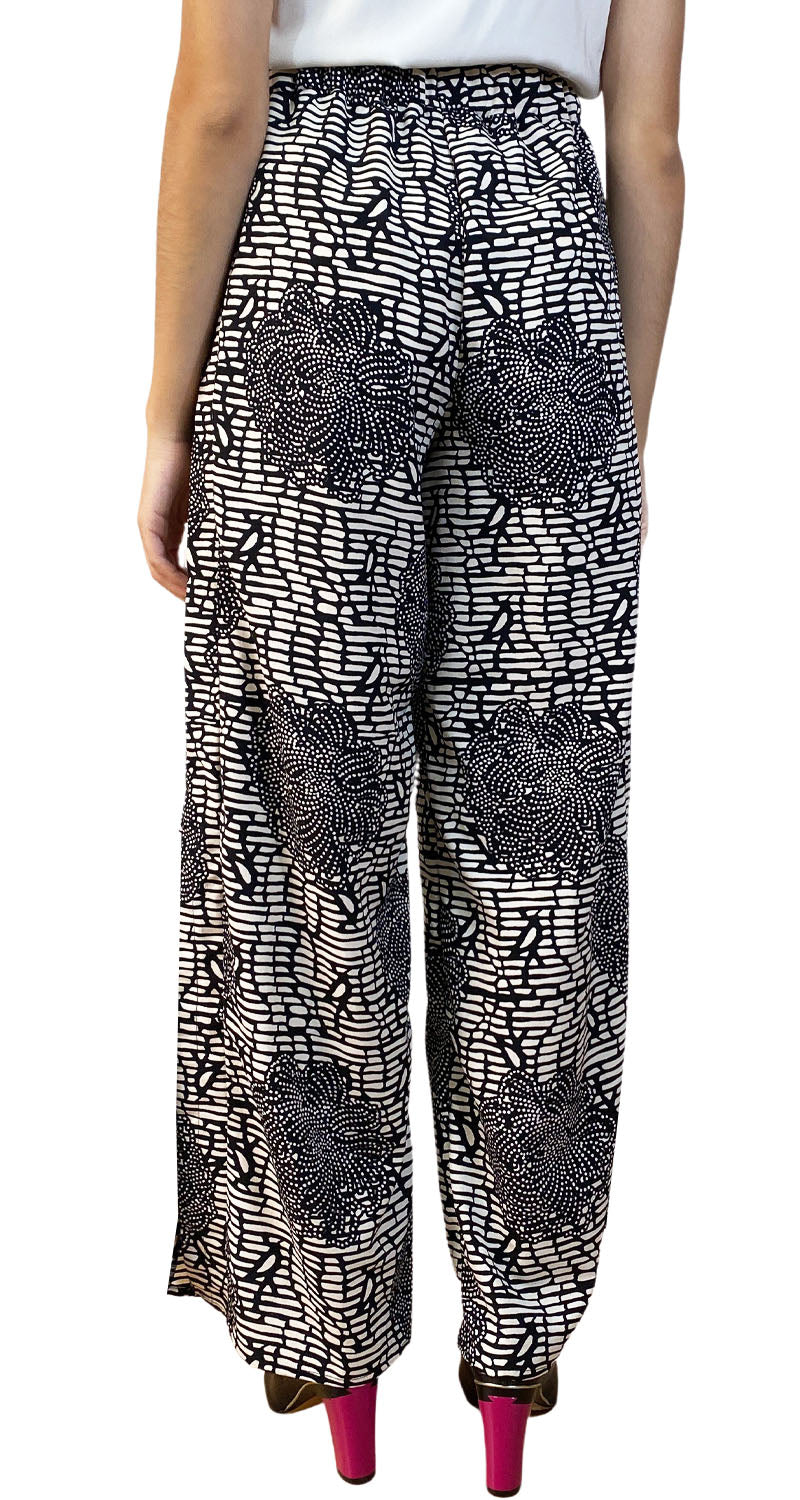 Pantalón Negro Estampado