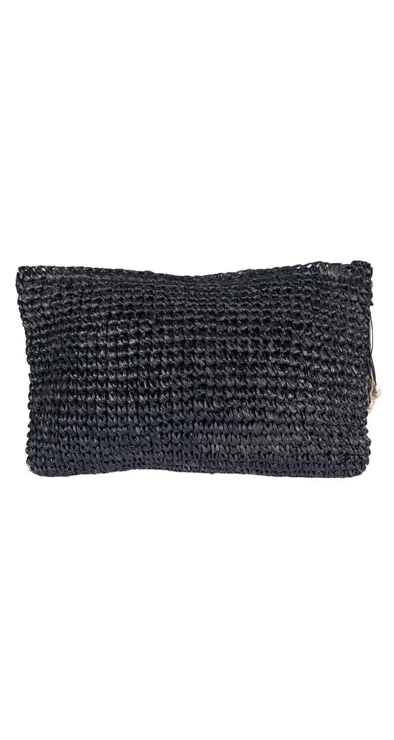 Clutch Negro Tejido