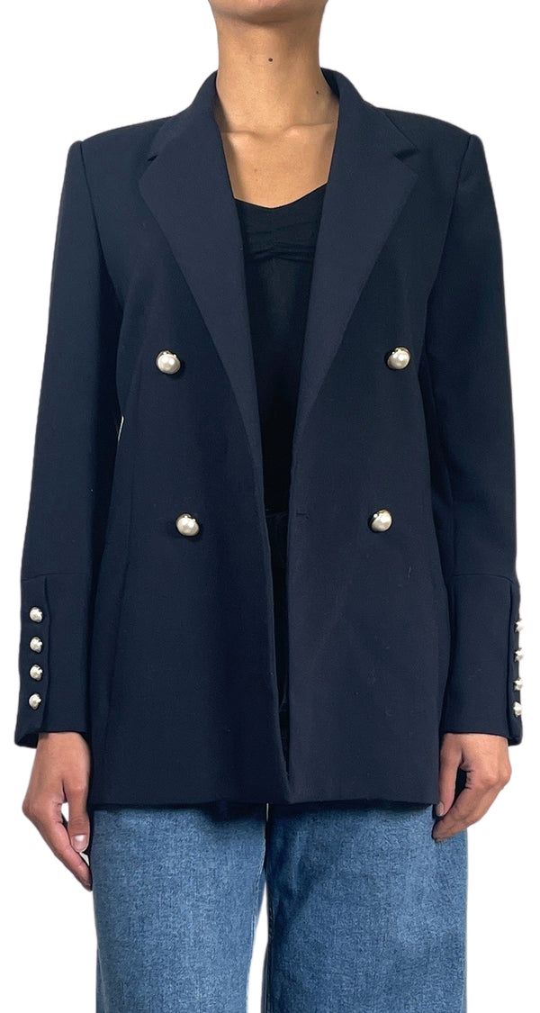 Blazer Botones Perlas
