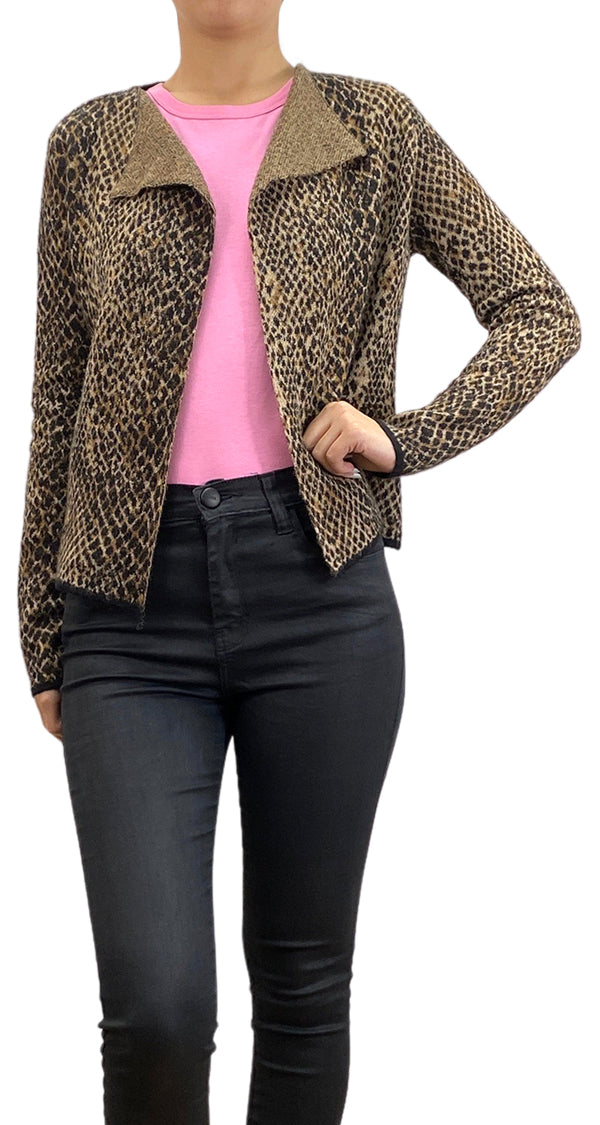 Sweater Abierto Animal Print
