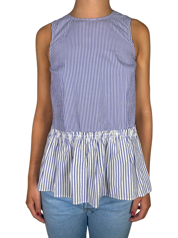 Blusa Rayas Azul Y Blanco