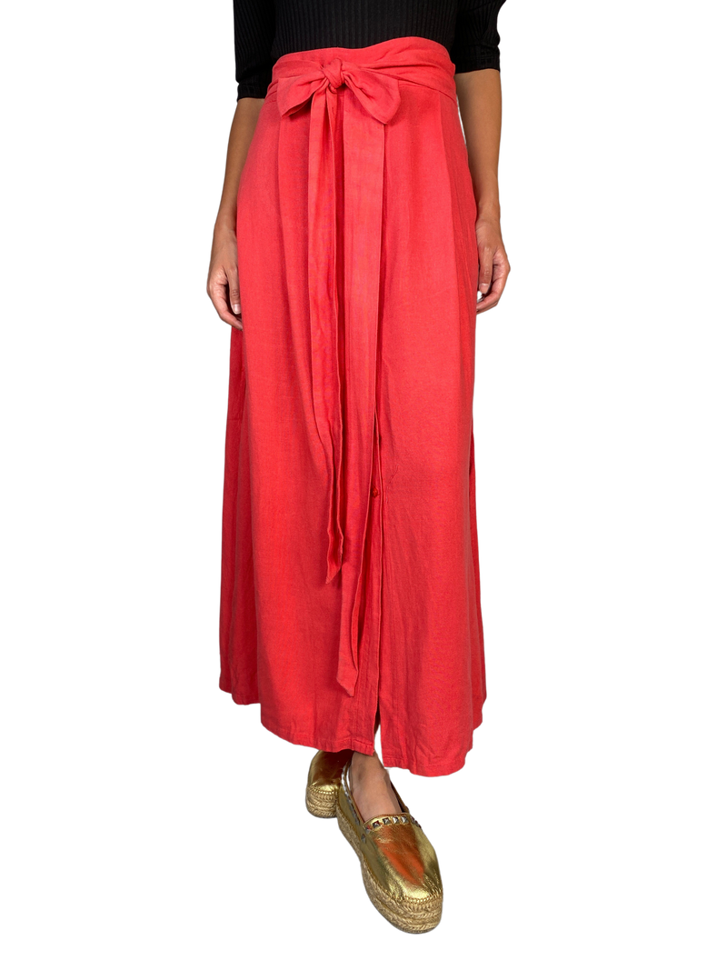 Falda Maxi Lino Coral