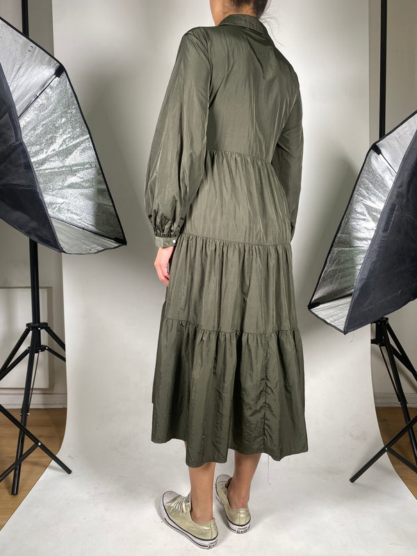 Vestido Verde Broches