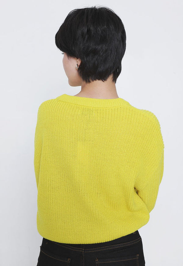 Sweater Jacqueline de Yong Viva Oda Verde - Calce Regular