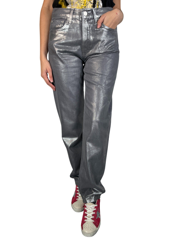 Jeans Gris Metalizado