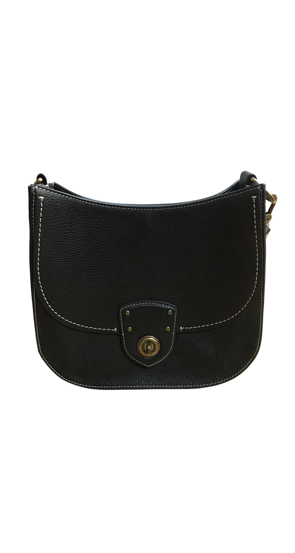 Cartera Cuero Vintage Negro