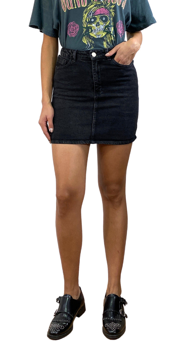 Falda Denim Negra