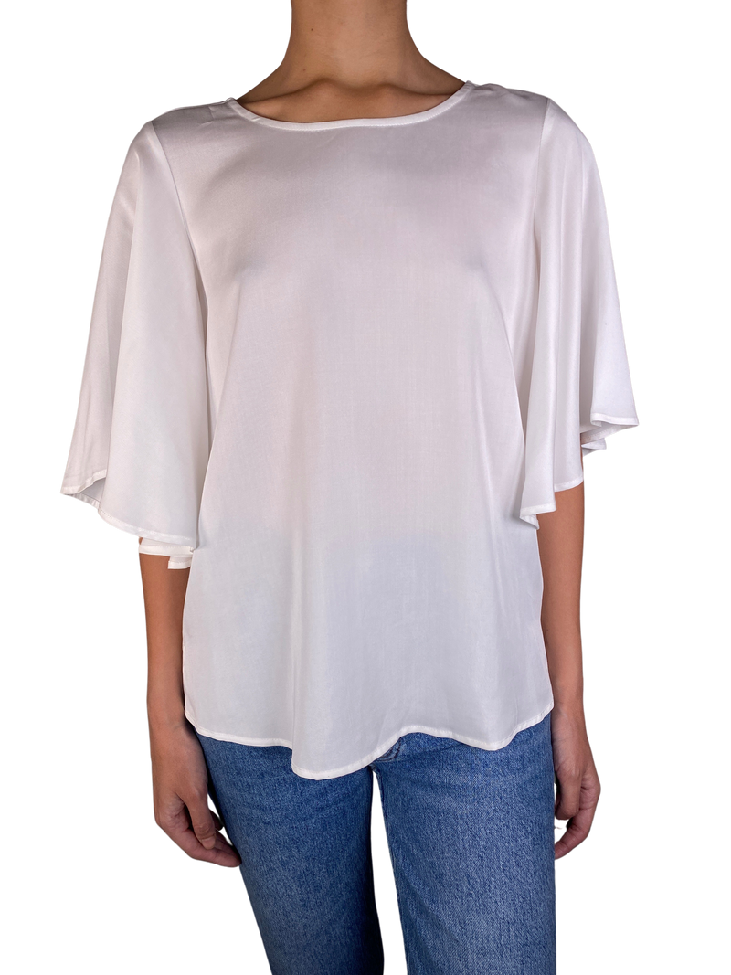 Blusa Mangas Con Vuelo