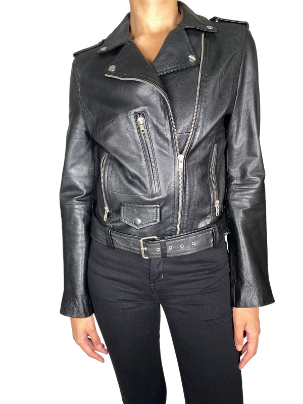 Chaqueta Biker Negra