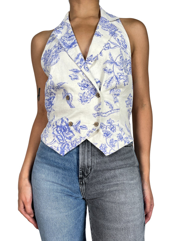 Blusa Halter Lino