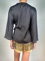 Blusa Flecos Satinada