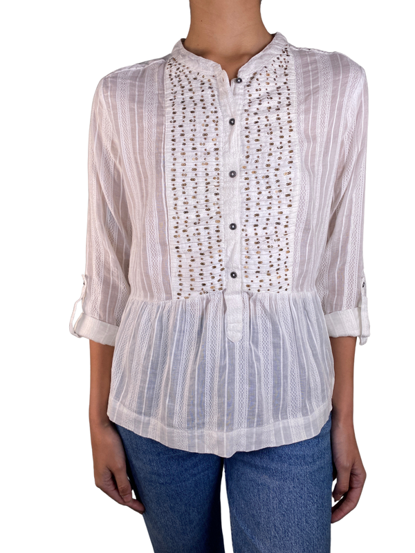Blusa Broderie Lentejuelas