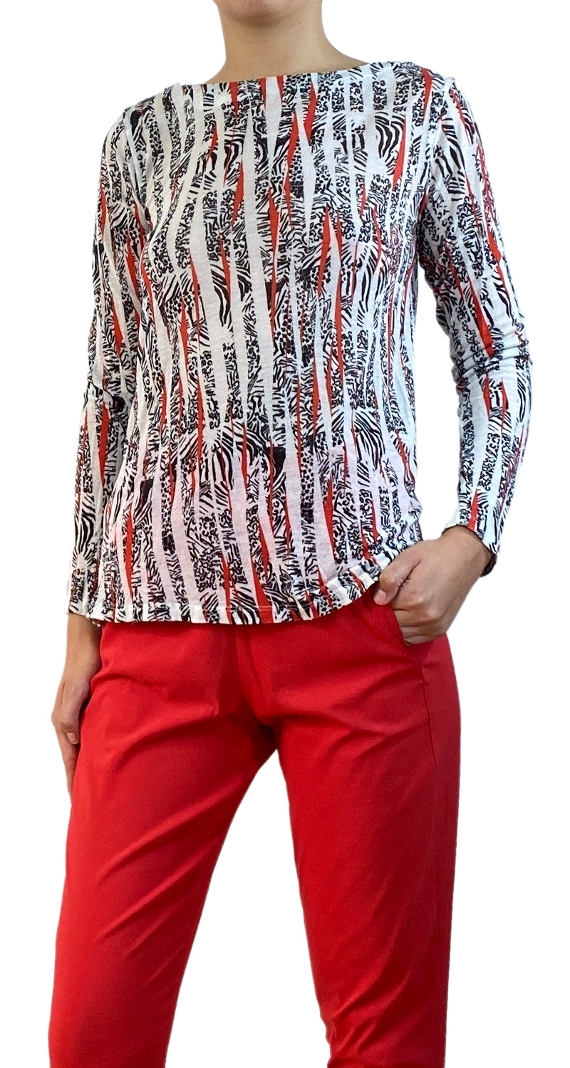 Polera Manga Larga Estampada