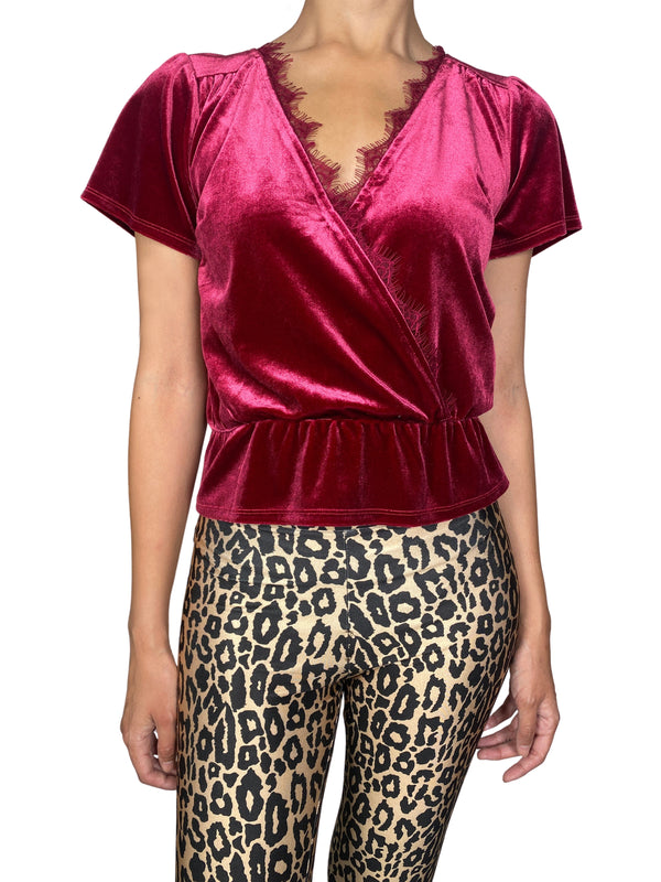 Blusa Abertura Espalda Vinotinto