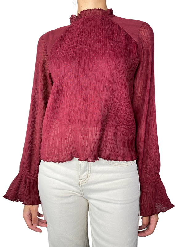 Blusa Fruncida Terracota
