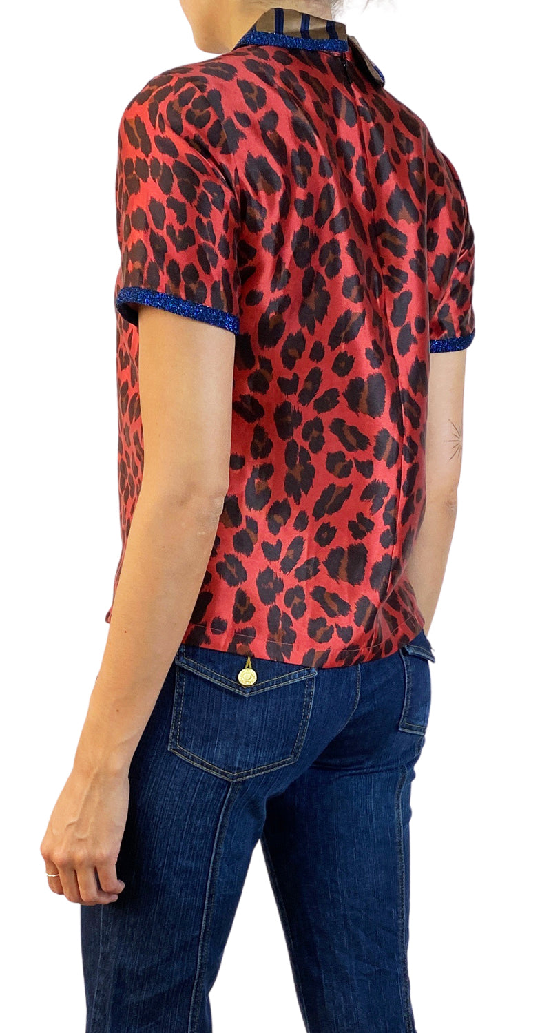 Polera Animal Print Rojo