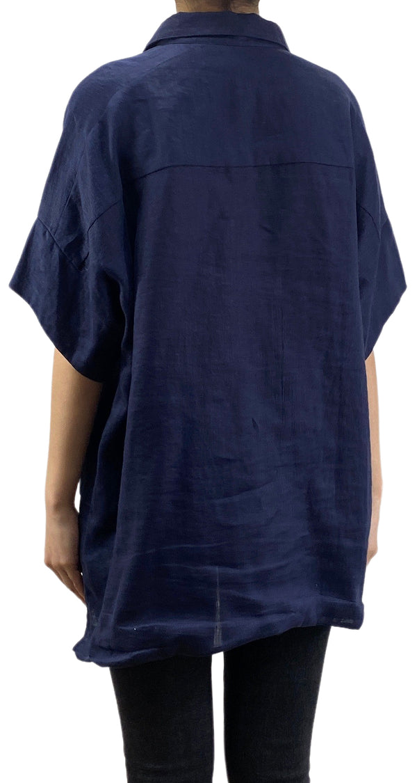 Blusa Lino Azul