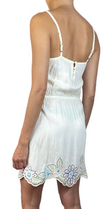 Vestido Flores Bordadas