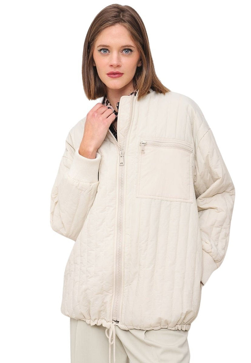 Bomber Topshop Quilted Liner Jacket Crudo - Calce Oversize