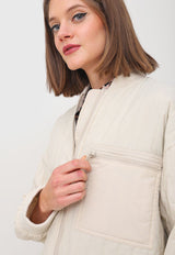 Bomber Topshop Quilted Liner Jacket Crudo - Calce Oversize