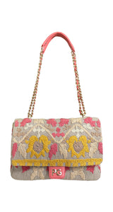 Cartera Lino Bordada