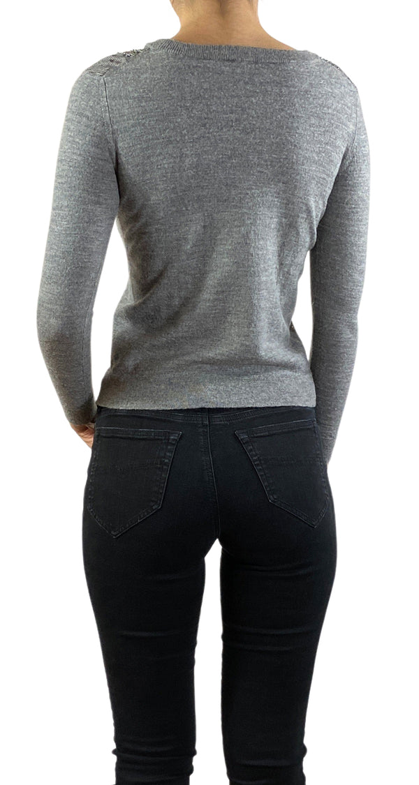 Sweater Gris Brillos