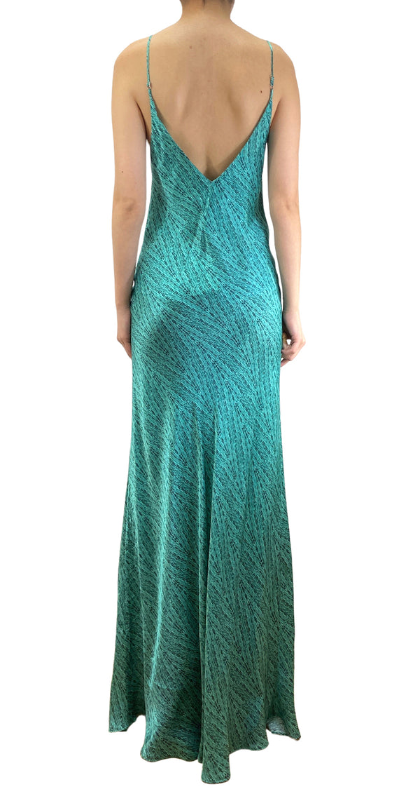 Vestido Seda Verde